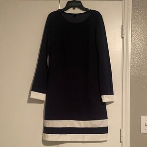 Elegant Navy and White Dress